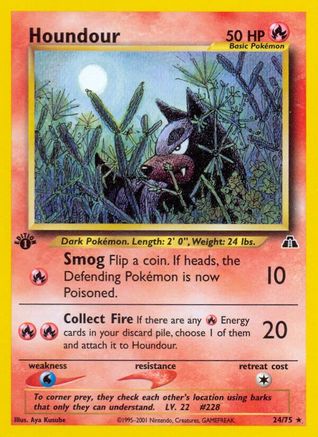 Houndour (24/75) [Neo Discovery 1st Edition] - Trinity Hobby