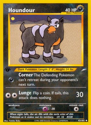 Houndour (43/105) [Neo Destiny Unlimited] - Trinity Hobby