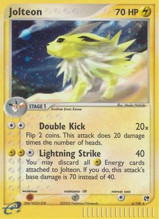 Jolteon (6/100) [EX: Sandstorm] - Trinity Hobby