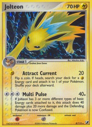 Jolteon (8/115) (Stamped) [EX: Unseen Forces] - Trinity Hobby