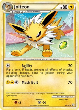 Jolteon (28/90) [HeartGold & SoulSilver: Undaunted] - Trinity Hobby