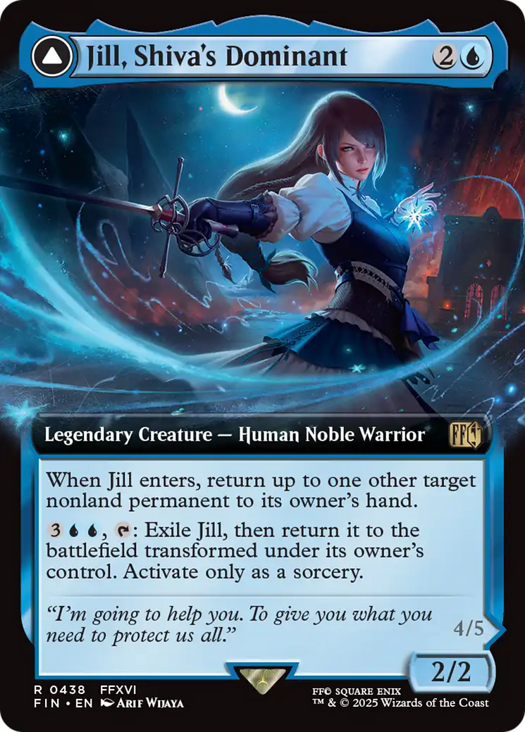 Jill, Shiva's Dominant (Extended Art)  [Foil]  (FIN-438) - [FINAL FANTASY]: (enchantment, Extended Art)