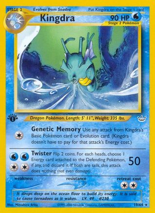 Kingdra (19/64) [Neo Revelation 1st Edition] - Trinity Hobby
