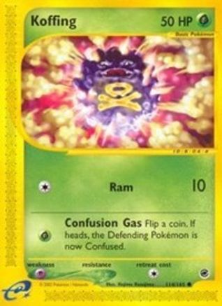 Koffing (114/165) [Expedition: Base Set] - Trinity Hobby