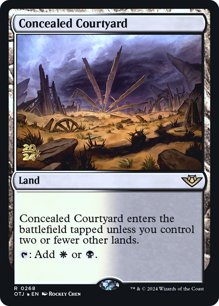 Concealed Courtyard (OTJ) [Outlaws of Thunder Junction Prerelease Promos] - Trinity Hobby