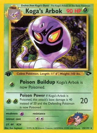 Koga's Arbok (25/132) [Gym Challenge Unlimited] - Trinity Hobby