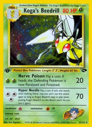 Koga's Beedrill (9/132) [Gym Challenge Unlimited] - Trinity Hobby