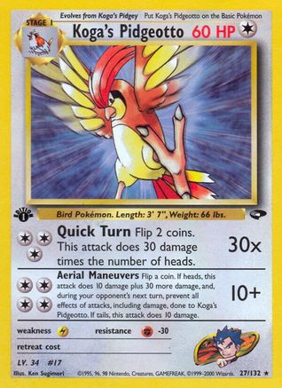 Koga's Pidgeotto (27/132) [Gym Challenge Unlimited] - Trinity Hobby