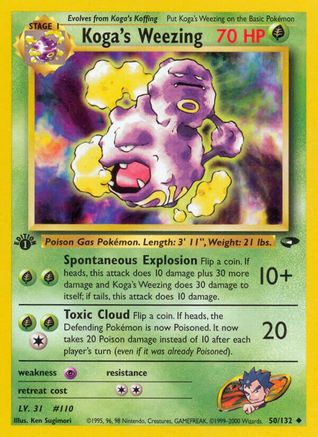 Koga's Weezing (50/132) [Gym Challenge 1st Edition] - Trinity Hobby