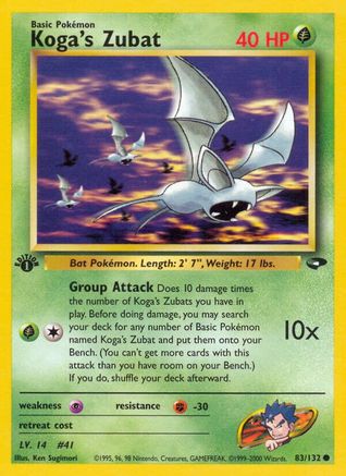 Koga's Zubat (83/132) [Gym Challenge Unlimited] - Trinity Hobby
