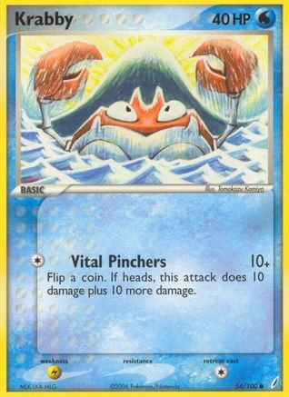 Krabby (54/100) (Stamped) [EX: Crystal Guardians] - Trinity Hobby
