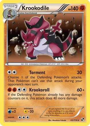 Krookodile (65/114) [Black & White: Base Set] - Trinity Hobby