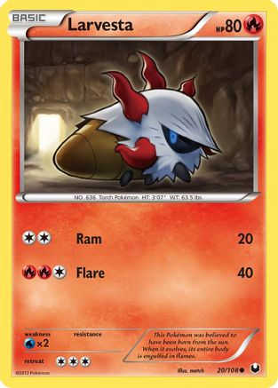 Larvesta (20/108) [Black & White: Dark Explorers] - Trinity Hobby