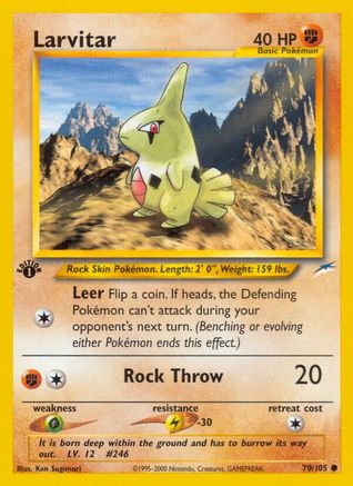 Larvitar (70/105) [Neo Destiny 1st Edition] - Trinity Hobby