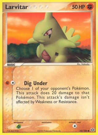 Larvitar (52/106) (Stamped) [EX: Emerald] - Trinity Hobby