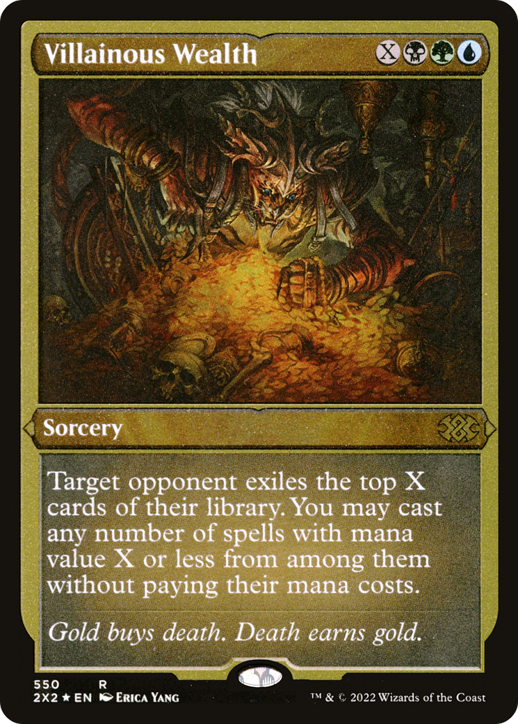 Villainous Wealth (Foil Etched)  [Foil]  (2X2-550) - [Double Masters 2022] - Trinity Hobby