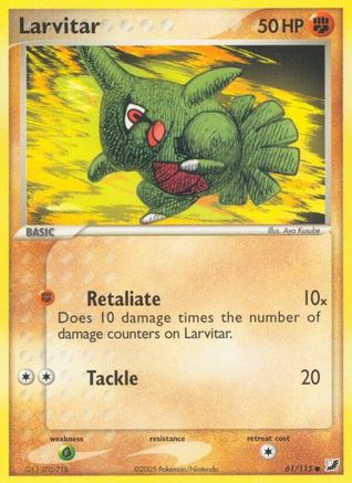 Larvitar (61/115) (Stamped) [EX: Unseen Forces] - Trinity Hobby