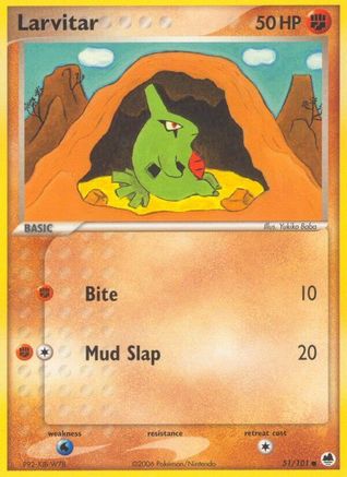 Larvitar (51/101) (Stamped) [EX: Dragon Frontiers] - Trinity Hobby