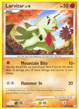 Larvitar (87/123) [Diamond & Pearl: Mysterious Treasures] - Trinity Hobby