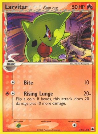 Larvitar (73/113) (Delta Species) (Stamped) [EX: Delta Species] - Trinity Hobby