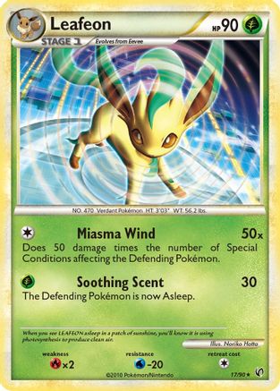 Leafeon (17/90) [HeartGold & SoulSilver: Undaunted] - Trinity Hobby