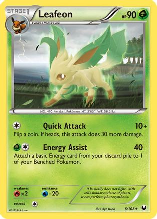 Leafeon (6/108) [Black & White: Dark Explorers] - Trinity Hobby