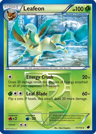 Leafeon (11/116) [Black & White: Plasma Freeze] - Trinity Hobby