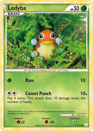 Ledyba (71/123) [HeartGold & SoulSilver: Base Set] - Trinity Hobby