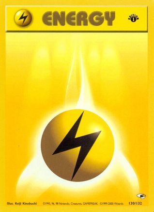 Lightning Energy (130/132) [Gym Heroes 1st Edition] - Trinity Hobby