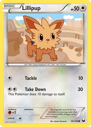 Lillipup (86/108) [Black & White: Dark Explorers] - Trinity Hobby