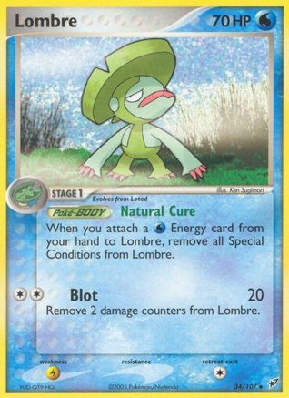 Lombre (34/107) (Stamped) [EX: Deoxys] - Trinity Hobby