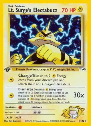 Lt. Surge's Electabuzz (6/132) [Gym Heroes Unlimited] - Trinity Hobby