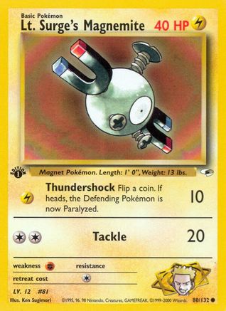 Lt. Surge's Magnemite (80/132) [Gym Heroes 1st Edition] - Trinity Hobby