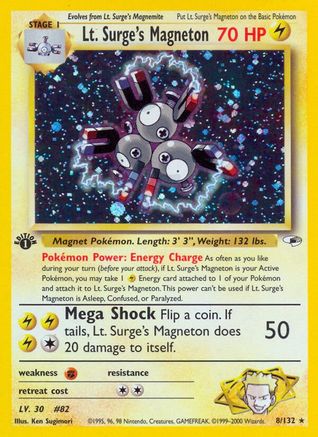 Lt. Surge's Magneton (8/132) [Gym Heroes Unlimited] - Trinity Hobby