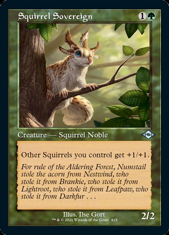 Squirrel Sovereign (Retro Foil Etched) [Modern Horizons 2] - Trinity Hobby