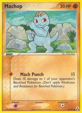 Machop (57/92) (Stamped) [EX: Legend Maker] - Trinity Hobby