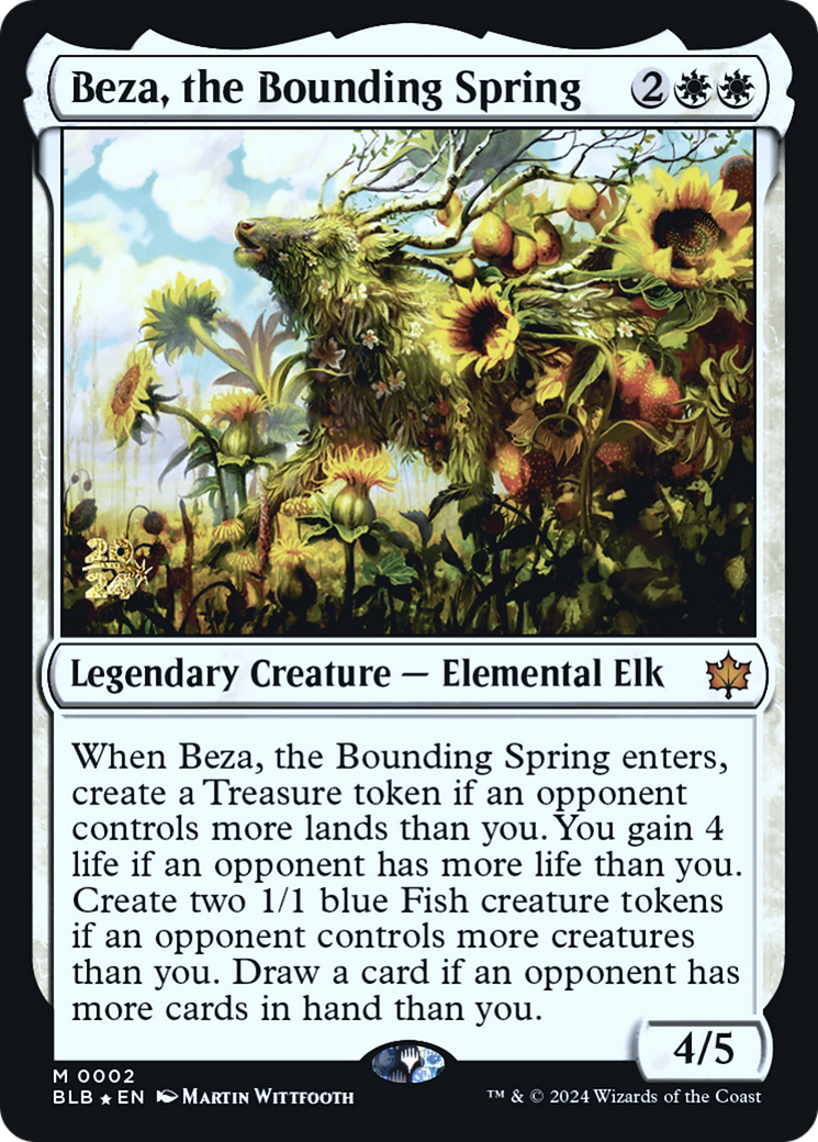 Beza, the Bounding Spring [Bloomburrow Prerelease Promos] - Trinity Hobby