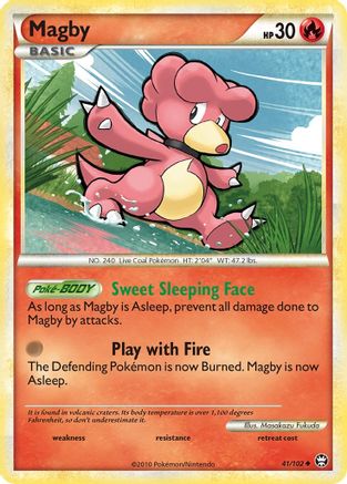 Magby (41/102) [HeartGold & SoulSilver: Triumphant] - Trinity Hobby