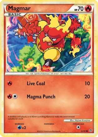 Magmar (52/95) [HeartGold & SoulSilver: Unleashed] - Trinity Hobby