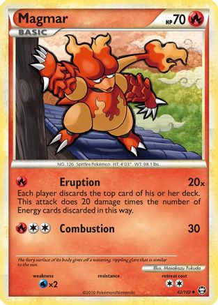Magmar (42/102) [HeartGold & SoulSilver: Triumphant] - Trinity Hobby