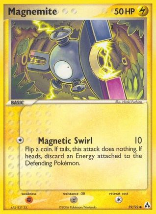 Magnemite (59/92) (Stamped) [EX: Legend Maker] - Trinity Hobby