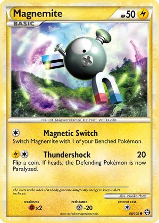 Magnemite (68/102) [HeartGold & SoulSilver: Triumphant] - Trinity Hobby