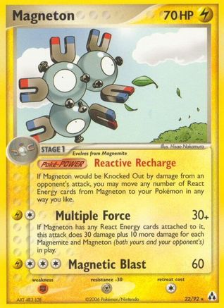 Magneton (22/92) (Stamped) [EX: Legend Maker] - Trinity Hobby