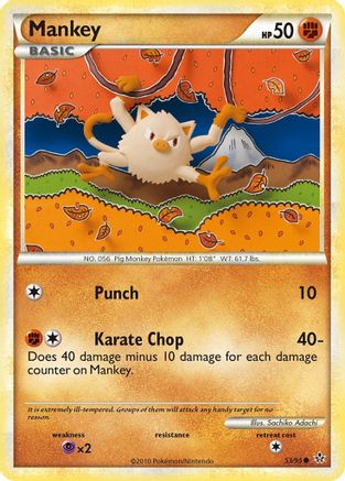 Mankey (53/95) [HeartGold & SoulSilver: Unleashed] - Trinity Hobby