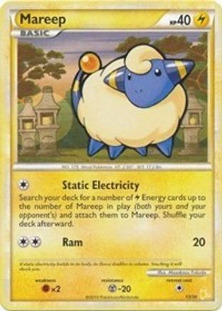 Mareep (20/30) [HeartGold & SoulSilver: Trainer Kit - Raichu] - Trinity Hobby