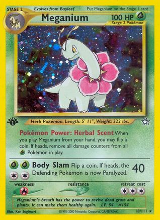 Meganium (10/111) [Neo Genesis 1st Edition] - Trinity Hobby