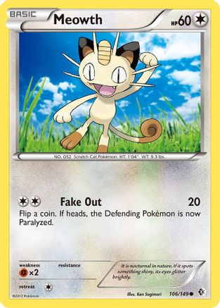 Meowth (106/149) [Black & White: Boundaries Crossed] - Trinity Hobby