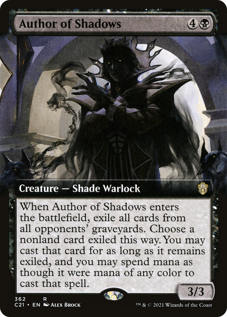 Author of Shadows (Extended Art) [Commander 2021] - Trinity Hobby