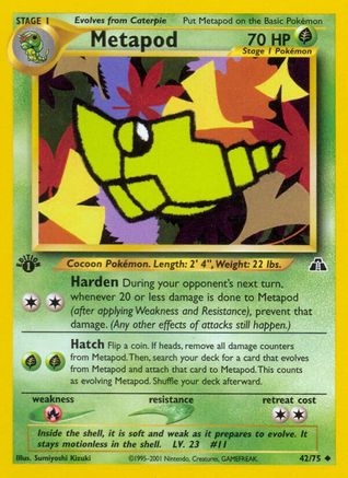 Metapod (42/75) [Neo Discovery 1st Edition] - Trinity Hobby
