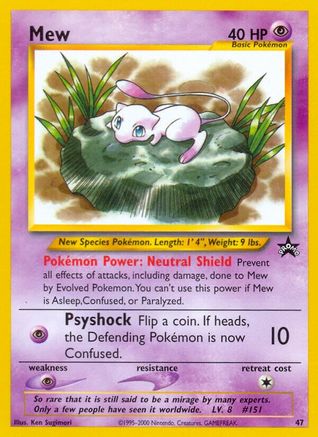 Mew (47) [Wizards of the Coast: Black Star Promos] - Trinity Hobby